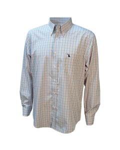 Local Boy Outfitters Men’s Taylor Button-Down Dress Shirt - Coral/Blue/Grey