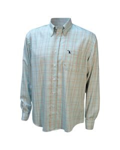 Local Boy Outfitters Men’s Bailey Button-Down Dress Shirt - Salmon/Sage/Blue