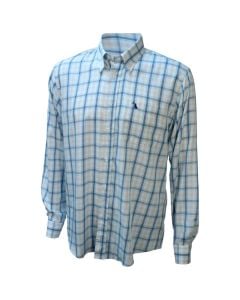 Local Boy Outfitters Men’s Hutton Button-Down Dress Shirt - Coral/Light Blue/Blue