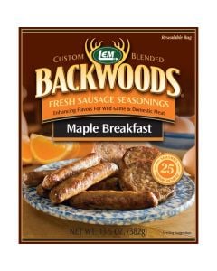 LEM Backwoods Hot Breakfast Fresh Sausage Seasoning for 25 Lbs.