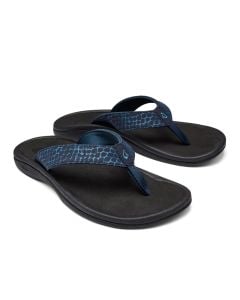 Olukia Women's 'Ohana Pa'i Trench Blue/Mo‘o  Beach Sandals
