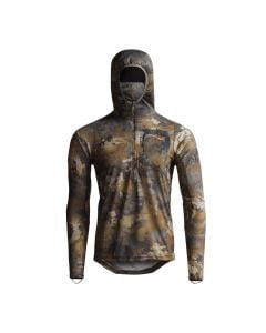 Sitka Men's Core Lightweight 1/4-Zip Hoody with Face Mask-Optifade Waterfowl Timber