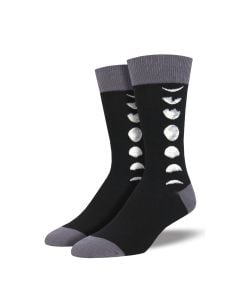 SockSmith Men's "Just A Phase" Black Socks