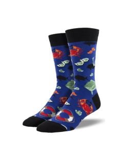 SockSmith Men's "Fresh Catch" Blue Socks