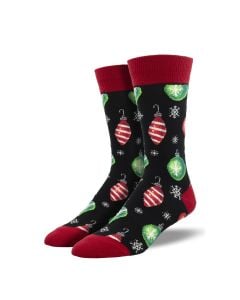 SockSmith Men's "Ornaments" Black Socks