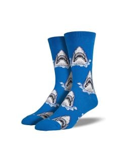 SockSmith Men's "Shark Attack" Blue Socks