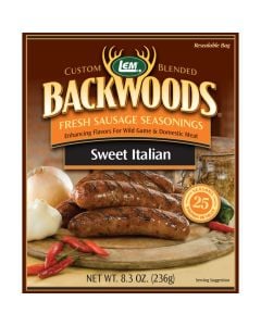 LEM Backwoods Sweet Italian Fresh Sausage Seasoning for 25 Lbs.