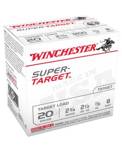 Winchester Super-Target 20 Ga. 2 ¾” #8 25/Box WINTRGT208